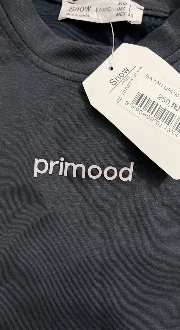 Primood Baskılı Siyah Kadın Tişört - Görsel 3