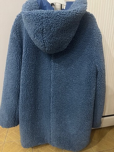 38 Beden mavi Renk Koton peluş kaban