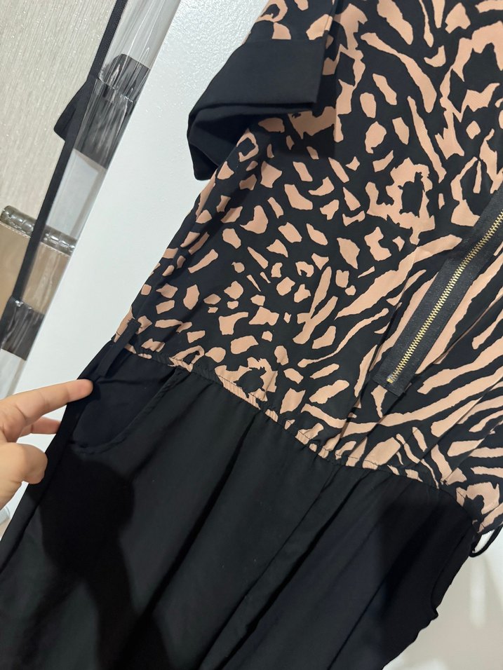 Kahverengi Zebra Desenli Uzun Tulum - Görsel 5