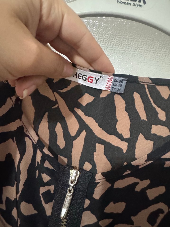 Kahverengi Zebra Desenli Uzun Tulum - Görsel 3