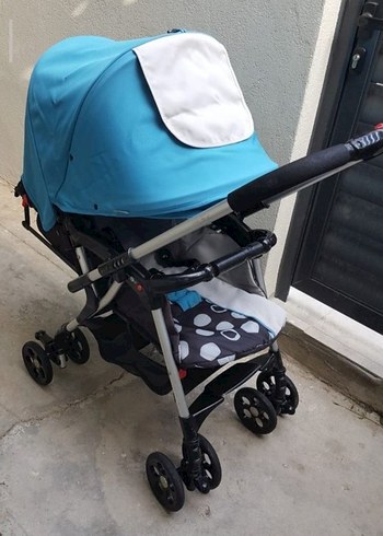 Mavi Bebek Arabası Katlanabilir Model - Görsel 5