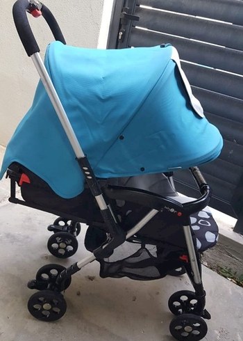 Mavi Bebek Arabası Katlanabilir Model - Görsel 2