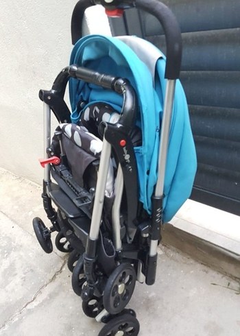 Mavi Bebek Arabası Katlanabilir Model - Görsel 9