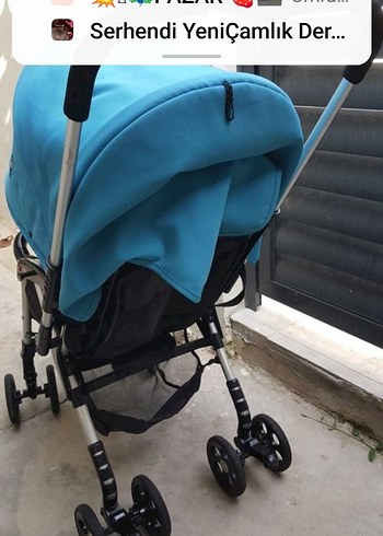 Mavi Bebek Arabası Katlanabilir Model - Görsel 6