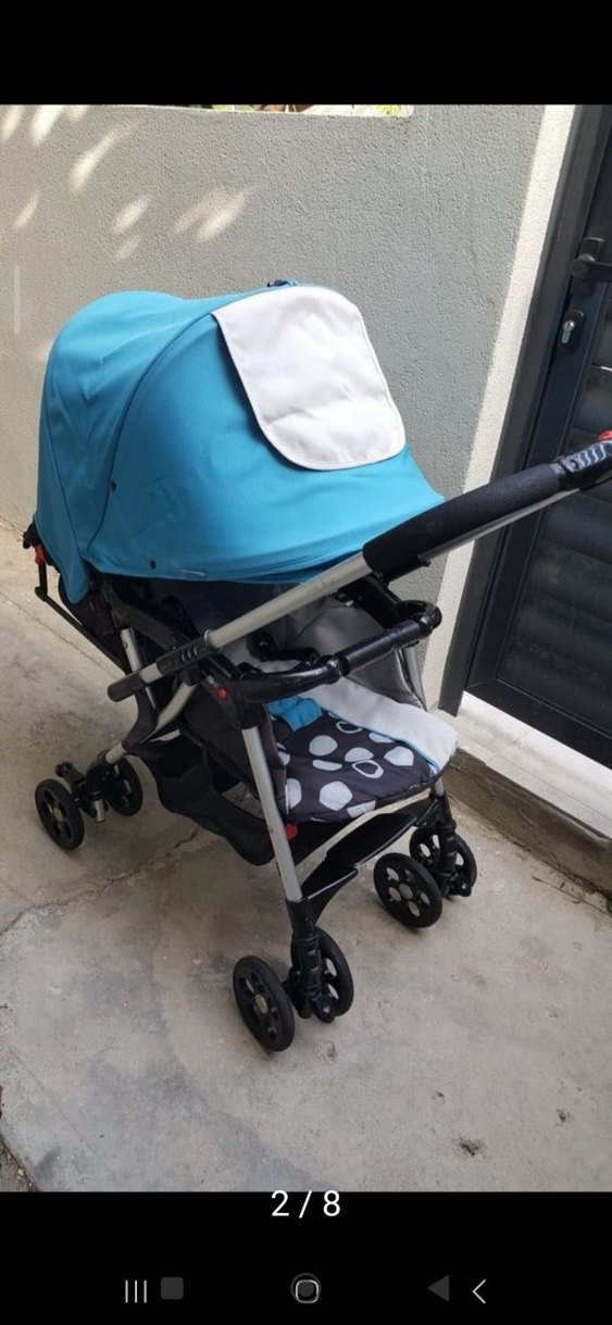 Mavi Bebek Arabası Katlanabilir Model - Görsel 5