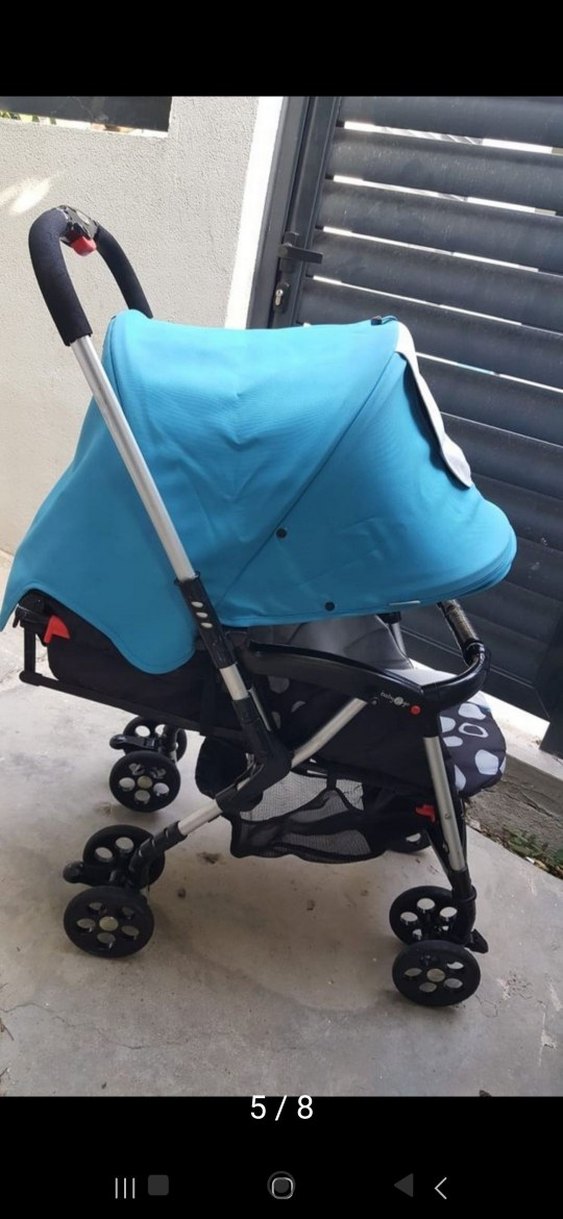 Mavi Bebek Arabası Katlanabilir Model - Görsel 2