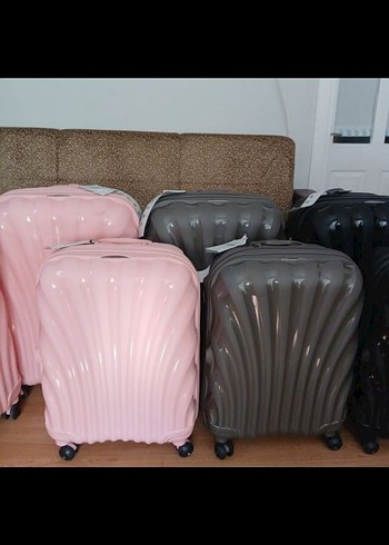 madam Koko orjinal Pembe Pliseli Minimalist Erkek Valiz - Görsel 4