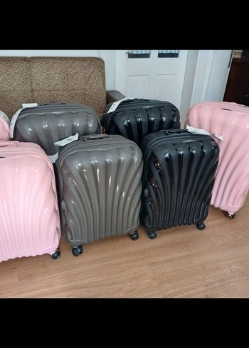 madam Koko orjinal Pembe Pliseli Minimalist Erkek Valiz - Görsel 2