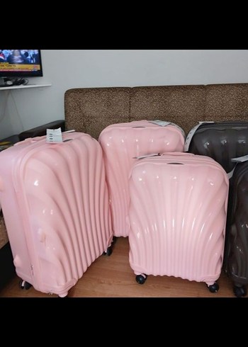 madam Koko orjinal Pembe Pliseli Minimalist Erkek Valiz - Görsel 8