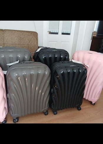 madam Koko orjinal Pembe Pliseli Minimalist Erkek Valiz - Görsel 5