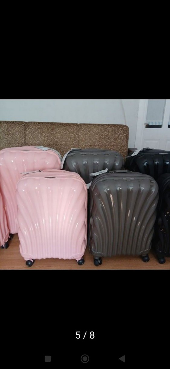 madam Koko orjinal Pembe Pliseli Minimalist Erkek Valiz - Görsel 4