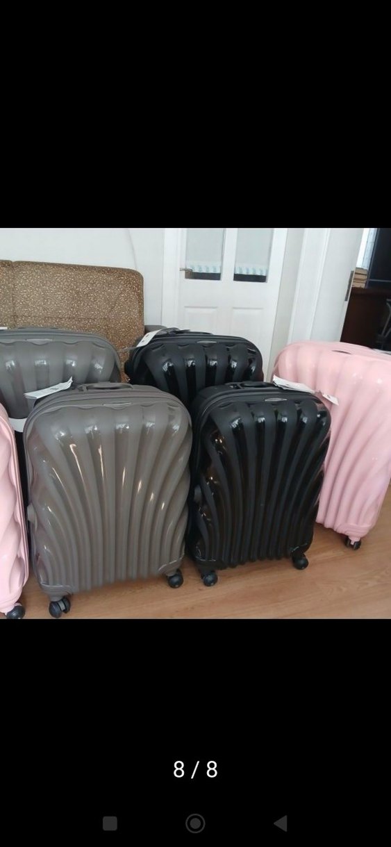 madam Koko orjinal Pembe Pliseli Minimalist Erkek Valiz - Görsel 5