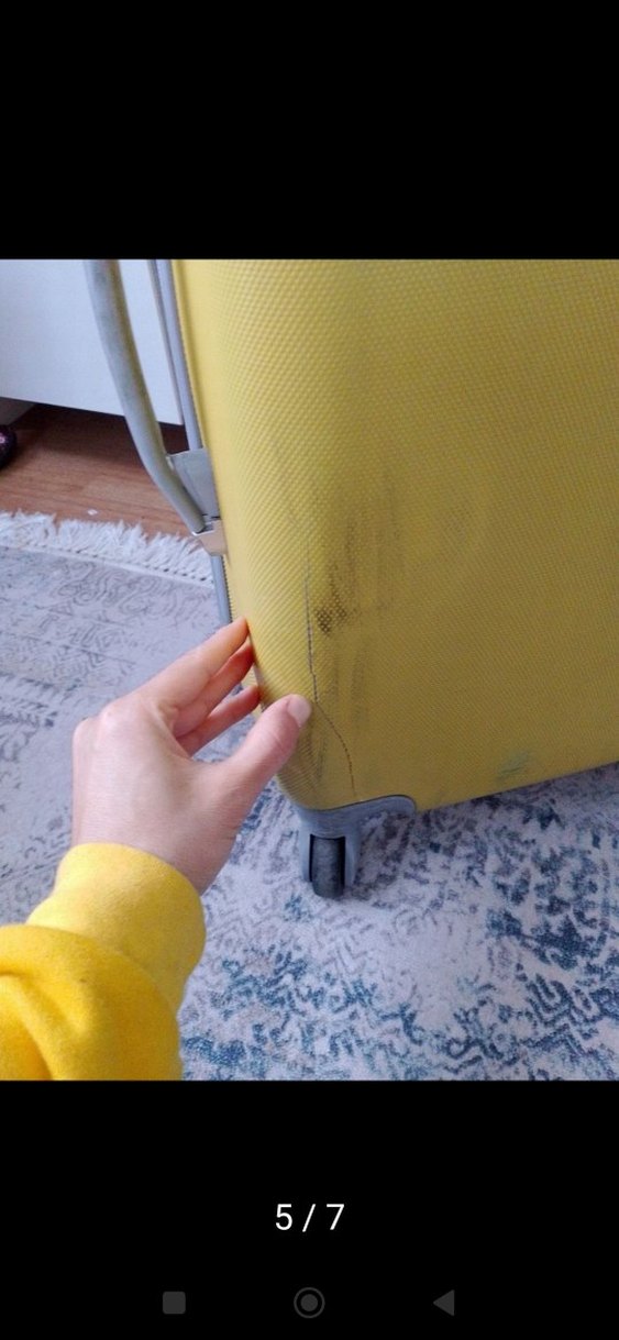 Sarı Erkek Valiz Tokalı Retro Tarz - Görsel 2