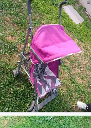 Pembe ve Gri Bebek Arabası - Görsel 2