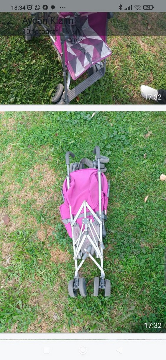 Pembe ve Gri Bebek Arabası - Görsel 3