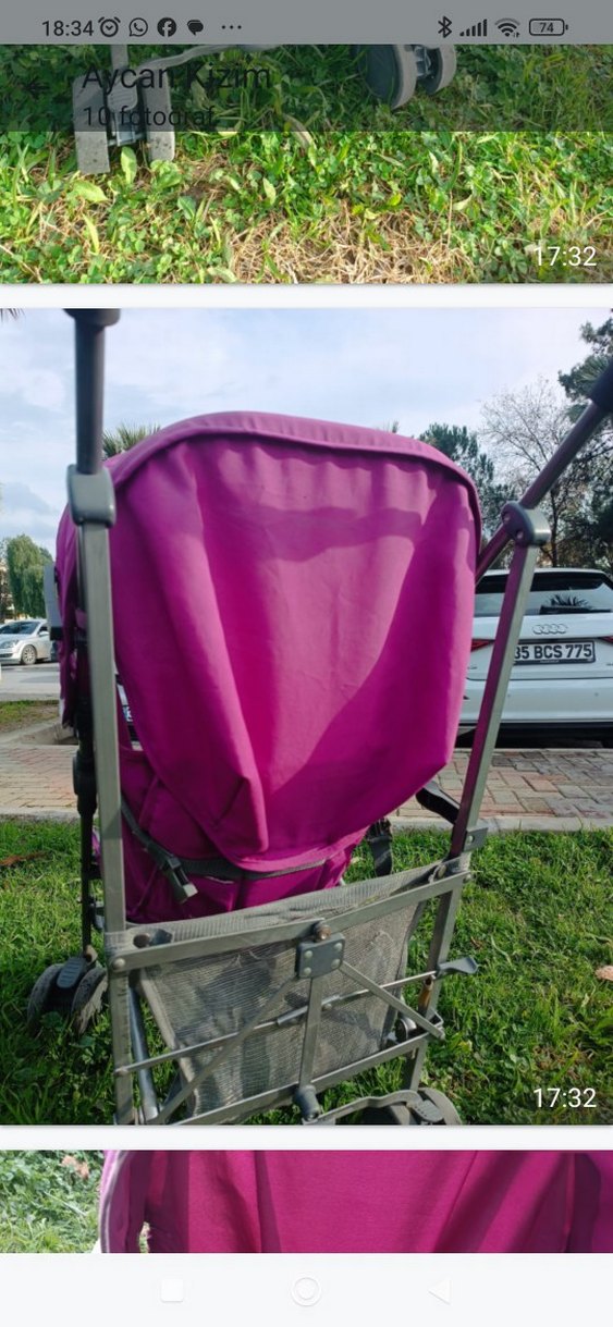 Pembe ve Gri Bebek Arabası - Görsel 5