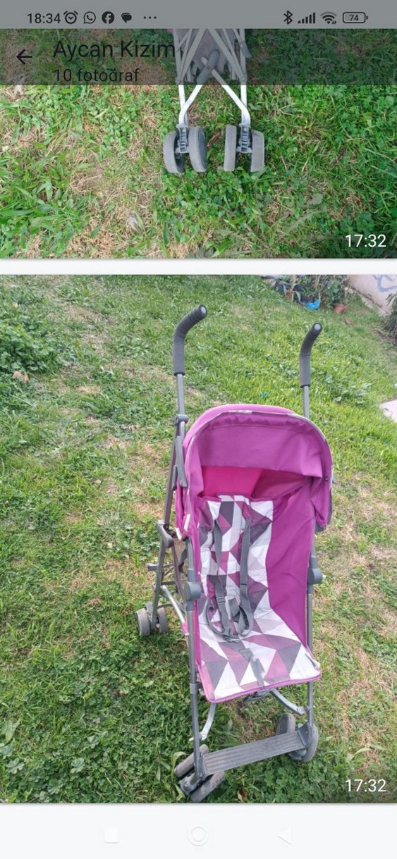 Pembe ve Gri Bebek Arabası - Görsel 4