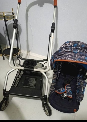 ceybek marka Mavi Bebek Arabası, Koyu Renk, Desenli Tente - Görsel 5