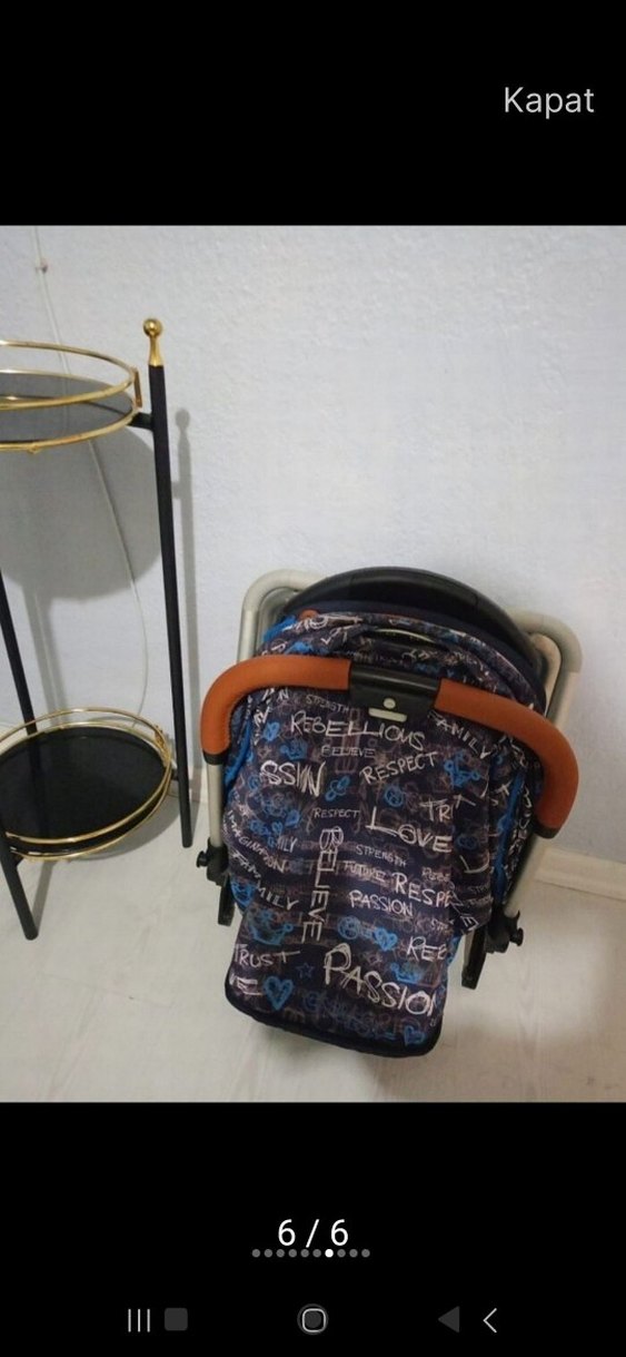 ceybek marka Mavi Bebek Arabası, Koyu Renk, Desenli Tente - Görsel 4