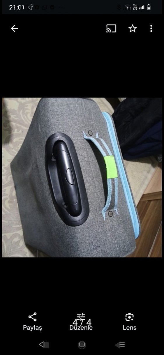 orta boy kumaş valiz - Görsel 4