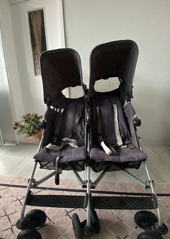 Siyah Çiftli Bebek Arabası - Görsel 3