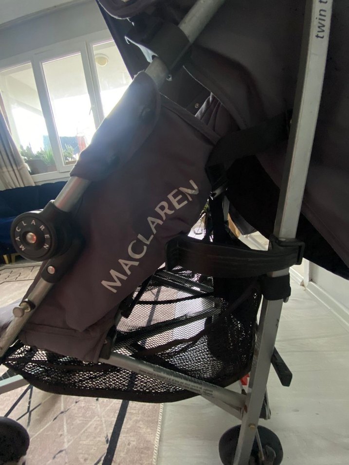 Siyah Çiftli Bebek Arabası - Görsel 5