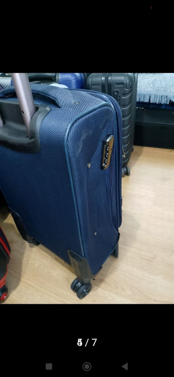 Mavi Erkek Valiz - Tokalı, Dört Tekerlekli - Görsel 5