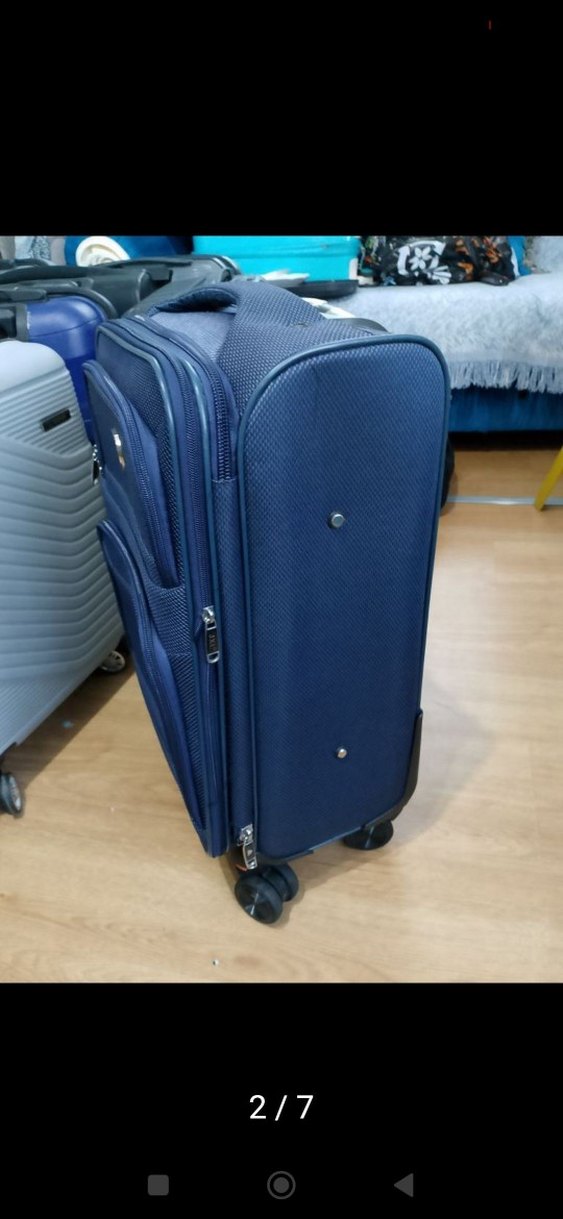 Mavi Erkek Valiz - Tokalı, Dört Tekerlekli - Görsel 2