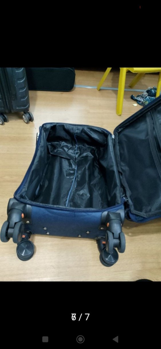 Mavi Erkek Valiz - Tokalı, Dört Tekerlekli - Görsel 4