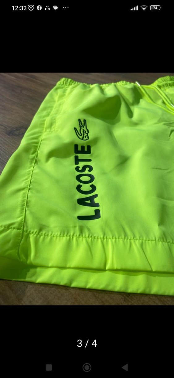 Lacoste Erkek Sarı Mini Şort - Görsel 3