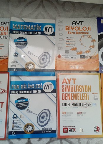 AYT Matematik, Fen Bilimleri, Biyoloji Soru Bankası ve Denemeler