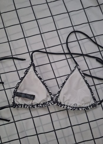 m Beden siyah Renk İnce Askılı Siyah Nakışlı Mini Bikini