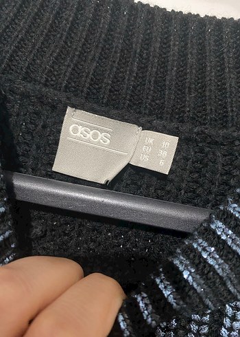 Gri Boğazlı Örgü Kadın Kazak - Görsel 3