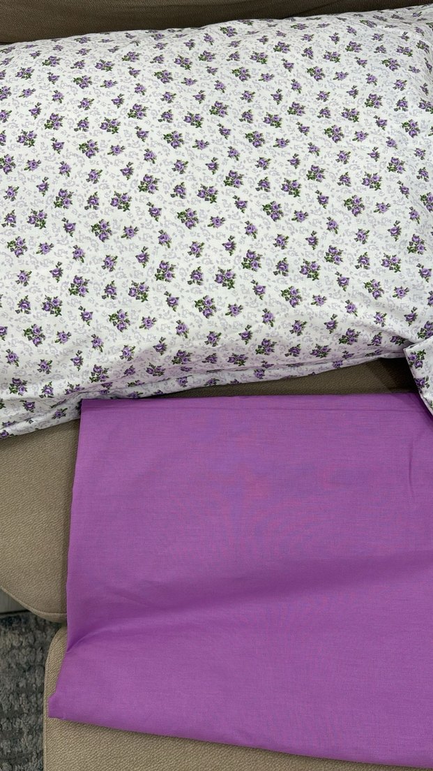 Mor Pastel Düz ÇARŞAF SETİ - Görsel 2