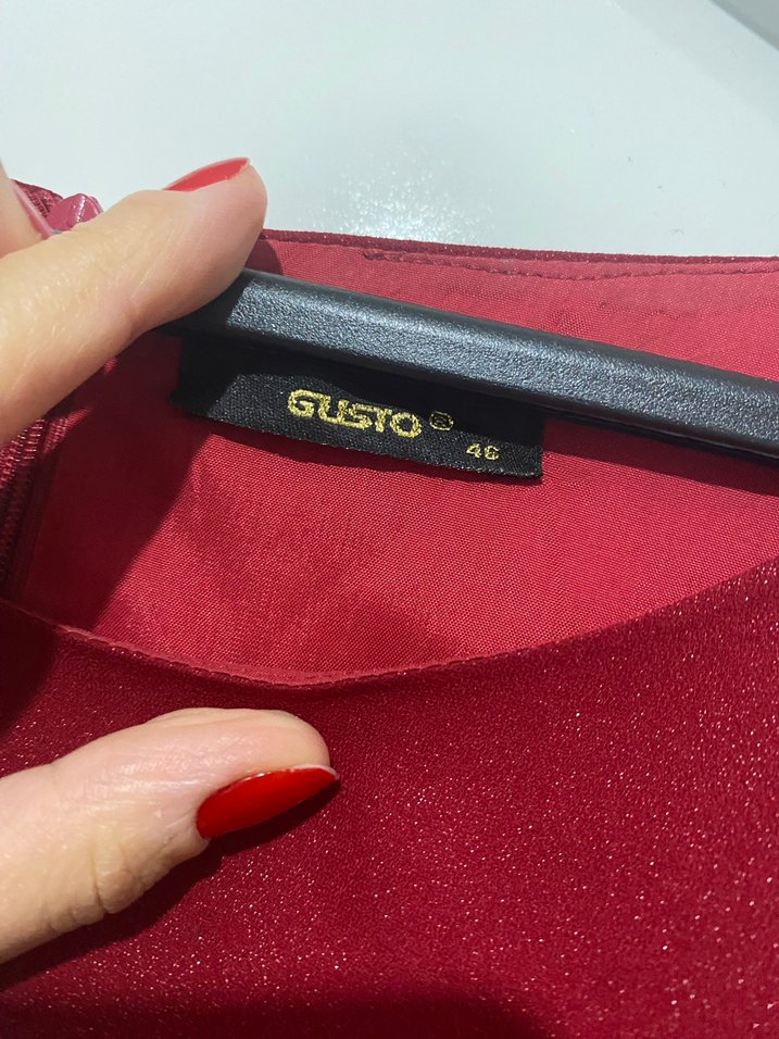 Bordo Uzun Kollu Salaş Kadın Elbise - Görsel 5