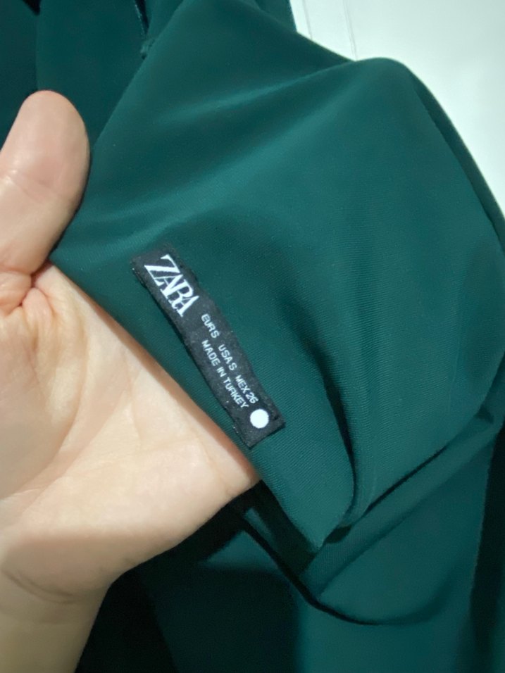 YEŞİL Drapeli Uzun Kadın Elbise - Görsel 4