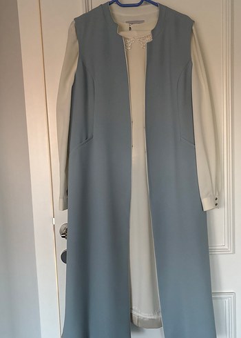krem rengi pantolon ve tunik +yelek takım