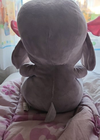 Beden Renk Gri ve Pembe Peluş Oyuncaklar - Kalpli peluş