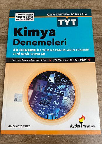 TYT Kimya Denemeleri - 30 Test, Aydın Yayınları