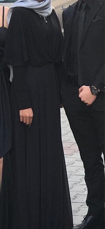 38 Beden Şık siyah abiye