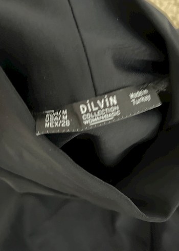 Dilvin Yüksek Yakalı Siyah Kadın Kolsuz Üst dilvin