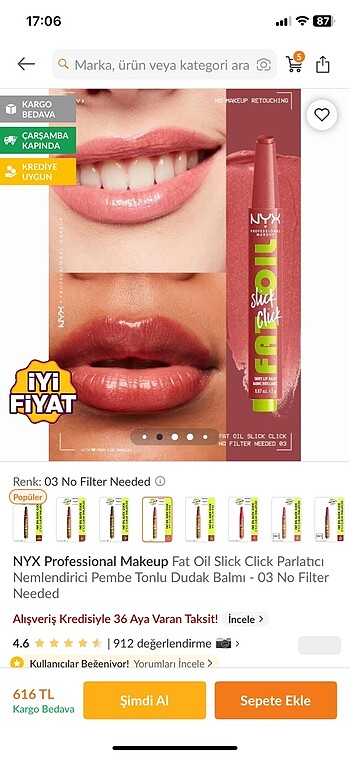  Beden NYX FAT OIL LIP BALM no 03