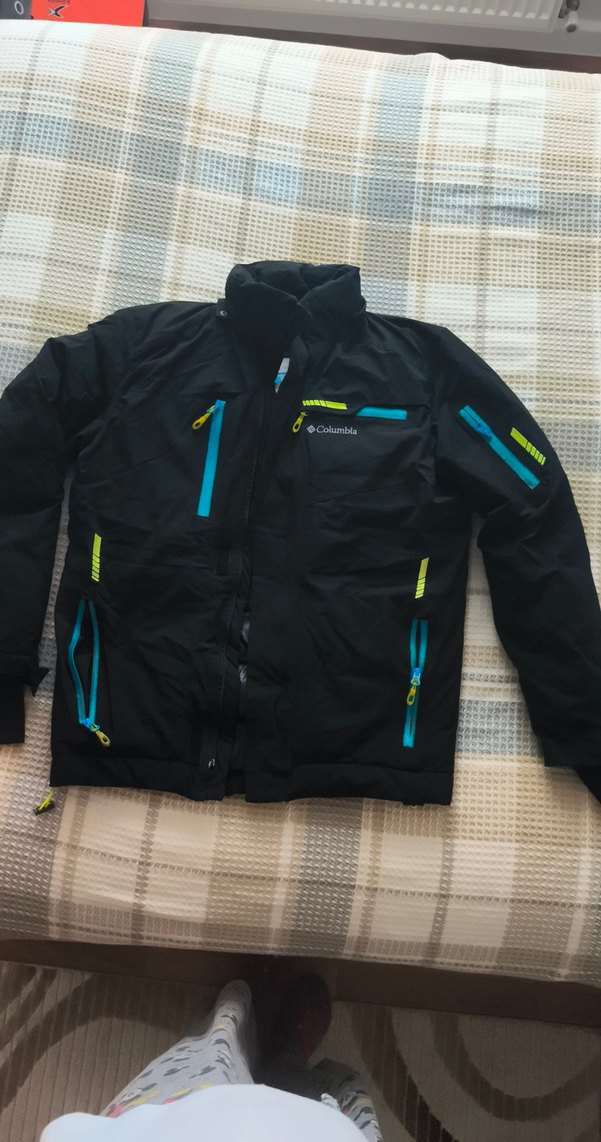 Erkek Siyah su geçirmez Columbia marka Mont - Görsel 2