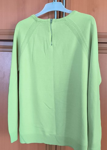 Yeşil Pilili Kadın Uzun Kollu Triko - Görsel 2