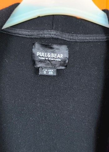 Kadın Siyah kapşonlu cepli Midi Hırka - Görsel 2