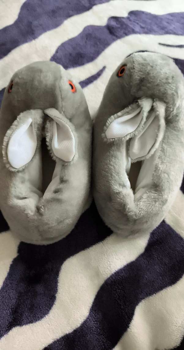 Gri Peluş ev ayakkabısı - Görsel 3