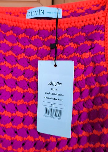 Dilvin marka Renkli Örgü Midi Elbise - Görsel 3