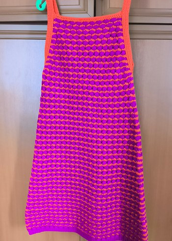 Dilvin marka Renkli Örgü Midi Elbise - Görsel 2