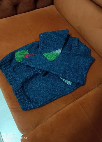 Erkek Çocuk Örgü Uzun Kollu Hırka el örgüsü - Görsel 3