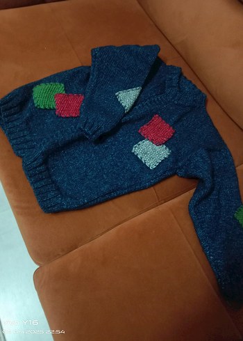 Erkek Çocuk Örgü Uzun Kollu Hırka el örgüsü - Görsel 2